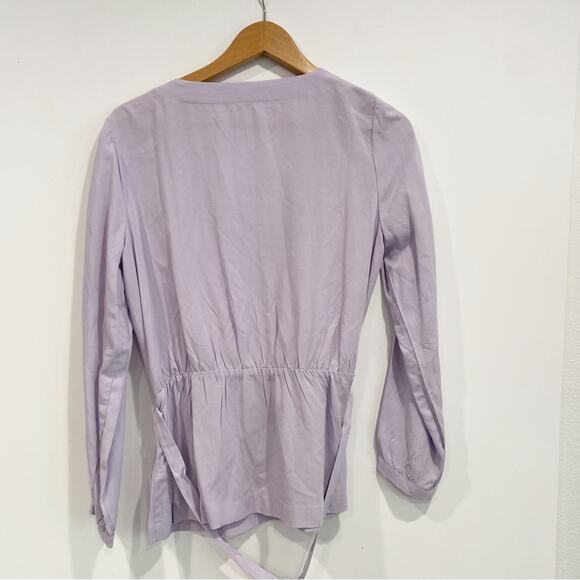 NEW J. Crew Mercantile Lavender Wrap Top Blouse 8 - Picture 6 of 6